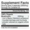 Organic Mushroom Nutrition - Mush Sprfd Lions Mane Cap - 1 Each - 90 Ct